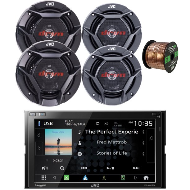 JVC KWM865BW Double DIN Bluetooth Dual USB Digital Media Car Audio