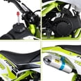 thumbnail image 6 of Mohsoe 49cc 2-Stroke Mini Motocross for Beginners, Metal Frame Hand-Pull Start, 10 Inch Wear-Resistant Tires, Front Rear Disc Brakes, 30KM/H Max Speed, 150kg Load, 47 x 28 Inch, 6 of 10