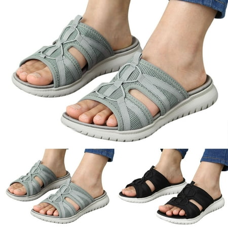 

Vedolay Women s Sandals Sandals for Women Summer Elastic Ankle Strap Flip Flops Casual Bohemian Beach Thong Sandals Shoes Black 8.5