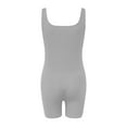 thumbnail image 4 of up to 60% off Gifts Usmixi Jumpsuits for Women Workout Sports Soft Knitted Ribbed Slim Yoga Tank Mini Jumpsuits Overalls Summer Formal Solid Square Neck Sleeveless Short Rompers Gray xxl, 4 of 5