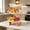 Pink, variant on 3 Tier Fruit Basket, Fruit Basket Organizer for Kitchen Counter, Oval Fruit Basket with Bamboo Stand, Tiered Fruit Bowl for Fruits Vegetable Storage, Space-Saving Organizer