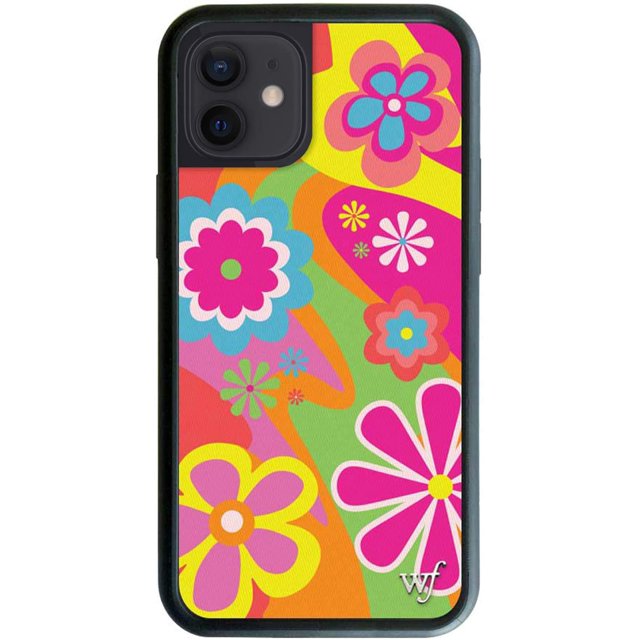 Coques Édition Limitée Compatibles avec iPhone 12 et 12 Pro (Fleurs Groovy)