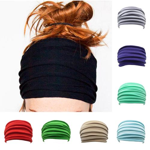 Extra Wide Women's Elastic Turban Headband – Thin, Stretchy – Perfect For Dance, Yoga, Or Fashion