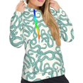thumbnail image 5 of Yiaed Hand Drawn Snake Print Womens Casual Hoodies Crew Neck Long Sleeve Sweatshirts With Pocket Pullover Tops Women's Hooded Sweatshirt-Large, 5 of 5