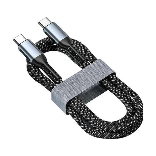 Bearachild Cable de carga tipo C PD de 100 W, convertidor de cable trenzado de nailon de carga rápida, adaptador resistente a la corrosión, Teléfono y Comunicación