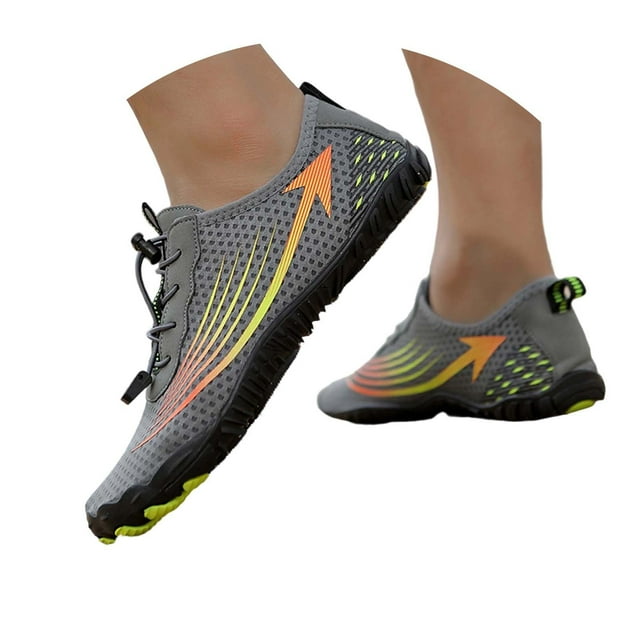 Ediodpoh Espadrilles Respirantes pour Femmes Légères Chaussures de Course pour Marche en Plein Air Confortables Design Résistant à l'Eau avec Fermeture à Lacets pour Couples Chaussures de Course pour Femmes Gris 37