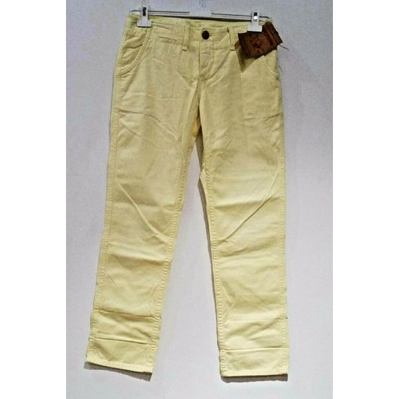 $174 TRUE RELIGION JEANS Daffodil YELLOW Jordan BOYFRIEND Button Fly PANTS (26)
