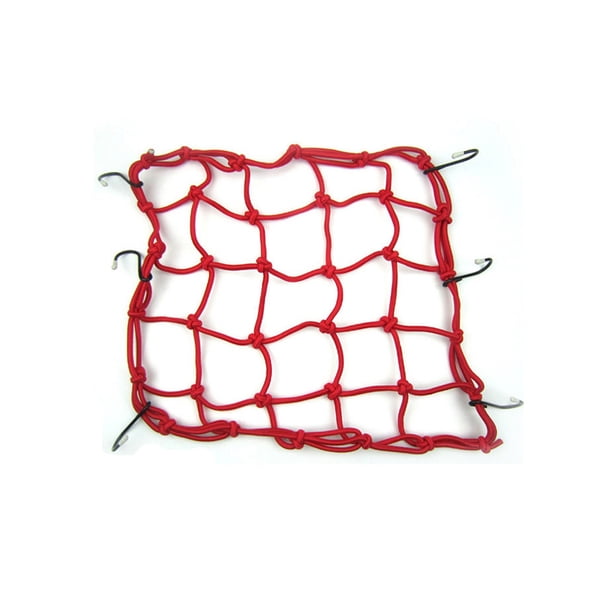 Scienceny Red elástica para casco de motocicleta, repuesto de Color sólido, malla organizadora Universal resistente a desgarros para Accesorios para motos 40x40 Rojo