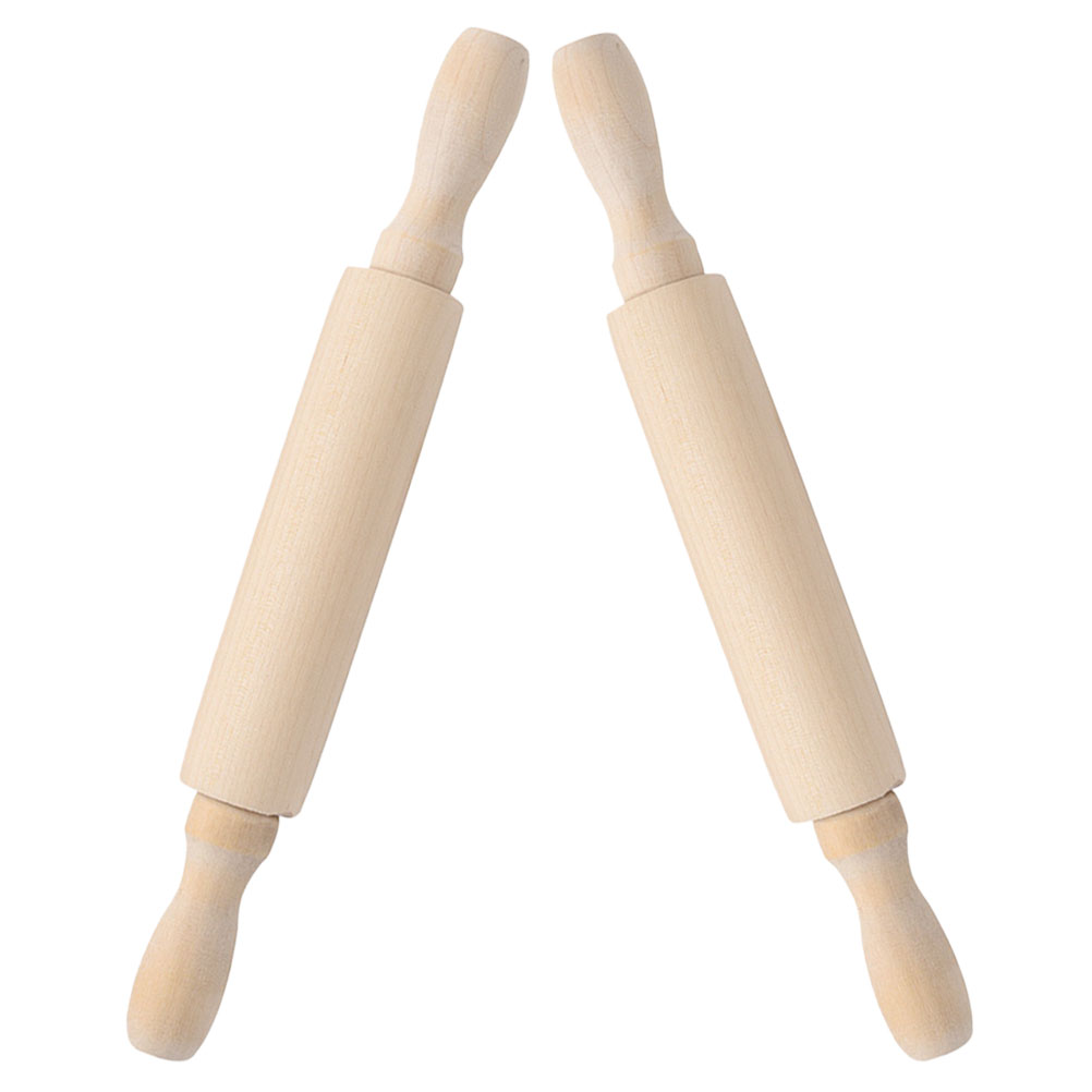 2Pcs Mini Rolling Pin Kids Rolling Pin Non-stick Rolling Pin