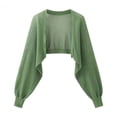thumbnail image 2 of Cárdigan de punto de seda de hielo francesa resistente al sol para mujer, chaqueta fina de verano, chaleco, falda con tirantes, chal, blusa a juego, 2 of 5