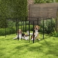 thumbnail image 2 of PawHut Dog Playpen, Heavy-duty Metal Puppy Play Pen, Pet Exercise Fences for Outside and Indoor, DIY Design with Door for Multiple Dogs, 8 Panels, 39"H, 2 of 10