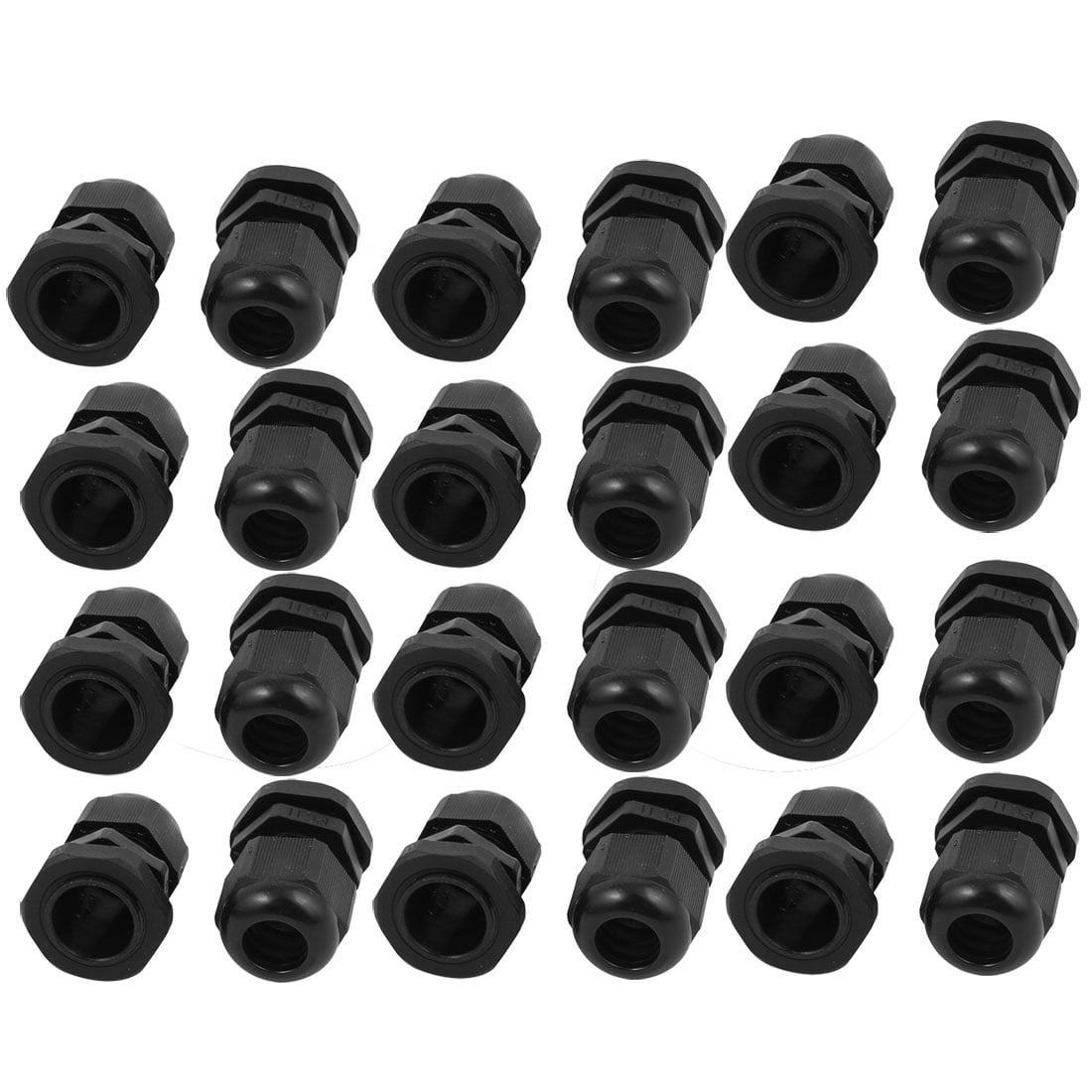 uxcell M20 x 1.5 Waterproof IP68 Safety Nylon Cable Gland Connector Joints Black 24pcs 