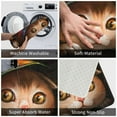 thumbnail image 3 of Rateoe Animal Cat Pattern Flannel Door Mat Indoor Outdoor Entrance, Waterproof All-Weather Doormat,Fade Resistant, Low Profile Entryway Mat 16x24in, 3 of 7
