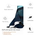 thumbnail image 3 of Balery Undersea Shark Print Towels - Luxurious Jumbo Bath Sheet - Highly Absorbent and Quick Dry Extra Large Bath Towel - Super Soft Hotel Quality Towel-31.5"x63", 3 of 8