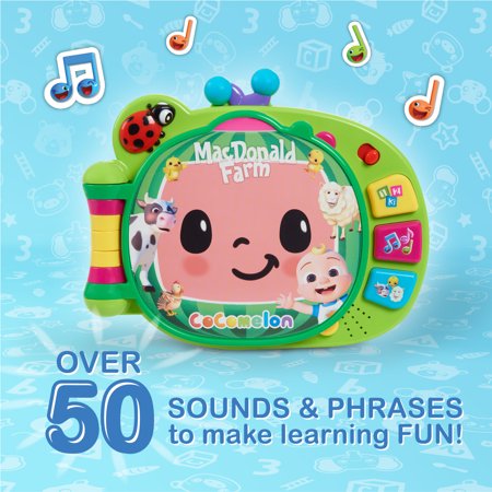 【COCOMELON ココメロン】 ラーニングブック 幼児用インタラクティブ玩具 3つの学習モード、50の学習フレーズ絵本/サウンド/おもちゃ/クリスマス/誕生日/プレゼ