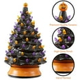 thumbnail image 5 of 24" Hand Painted Ceramic Halloween Tree, Pre-Lit Decoration with 148 Multi-Color Lights, Jack-O-Lantern and Star Toppers, 5 of 7