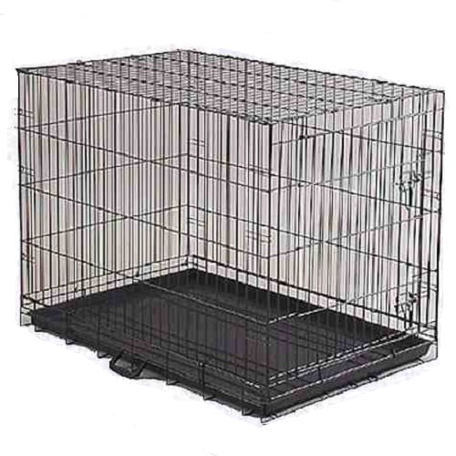 Anself Foldable Metal Dog Bench Puppy Crate Cat Carrier XXL