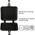 thumbnail image 3 of Double Sided Sandwich Maker Grill Pan Non Stick Cookware, Grid Pattern, Black, 1-Pack, 3 of 7