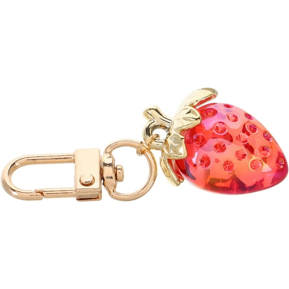 Hemoton Strawberry Keyring 1 Set Strawberry Decor Accessories Cute Bag Keychain Charm