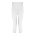 thumbnail image 6 of NANAIQ Women's Fashion Solid Color Casual Yoga Capri Leggings - High Waist Tummy Control Workout Pants for Gym, Yoga & Daily Wear | Soft Yoga Activewear White XL, 6 of 8
