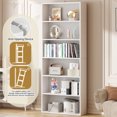 thumbnail image 5 of Walsunny Bookshelves Set of 2 Standard Wooden Bookcases Display Shelves with Storage Anti-tipping Device for Home Office Living Room White, 5 of 8
