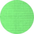 thumbnail image 1 of Ahgly Company Indoor Round Solid Emerald Green Modern Area Rugs, 5' Round, 1 of 4