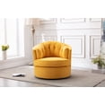 thumbnail image 5 of CAROCC Modern Akili Swivel Accent Chair Barrel Chair for Home Living Room Modern Leisure Chair Yellow, 5 of 6
