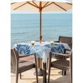 thumbnail image 3 of Outdoor Tablecloth with Umbrella Hole for Patio/Picnic/Party/Camping, Blue Grey Sunflowers Waterproof Table Cloth Square Cover Washable, Boho Vintage Floral Rustic Blossom (60"x 60"), 3 of 8