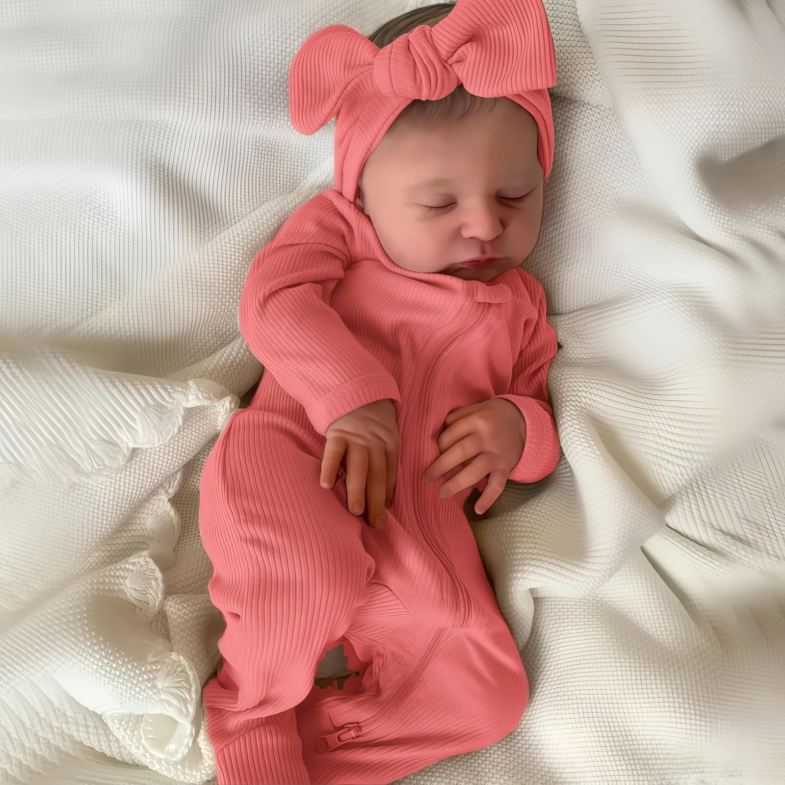 20 Inch Laura  Lifelike Soft Cloth Body Reborn Baby Doll - Realistic Hand Painted Facial Features Real Baby Doll - Gift for Kids Age 3+