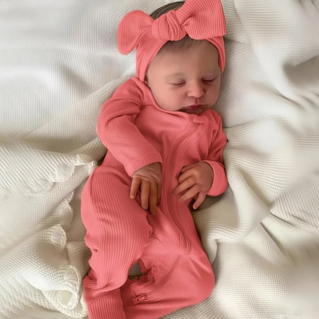 20 Inch Laura Lifelike Soft Cloth Body Reborn Baby Doll - Realistic Hand Painted Facial Features Real Baby Doll - Gift for Kids Age 3