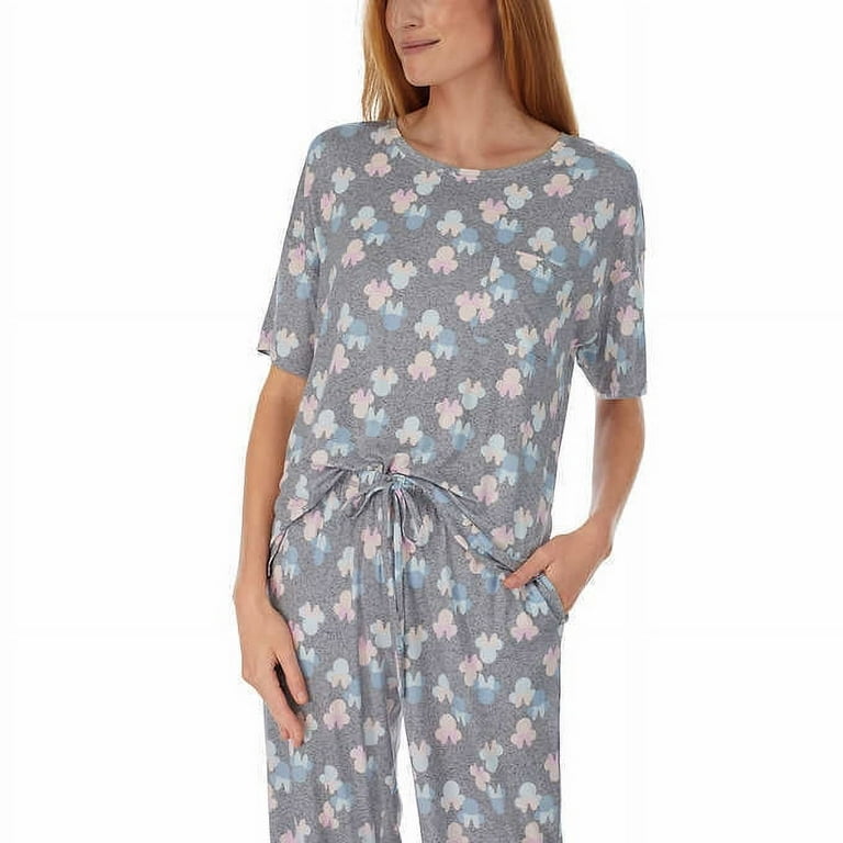 Womens Disney Mickey Mouse Capri 2-Piece Pajama Set Size MEDIUM for sale  online