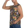 thumbnail image 3 of Gaeub Colorful Flowers with Butterfly Men's Sleeveless Muscle Shirts Workout Tank Tops, Odor Protection and Comfortable - Large, 3 of 8