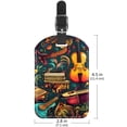 thumbnail image 6 of Square 2Pack PU Leather Musical Instrument Cruise Luggage Tag with Privacy Cover and Name ID Tag for Travel Handbags Backpacks Luggage Tags, 6 of 6