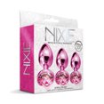 thumbnail image 1 of Nixie Ensemble d'Entraîneur Plug-Fesses en Métal avec Bijou Incrusté - Rose Métallisé, 1 of 5
