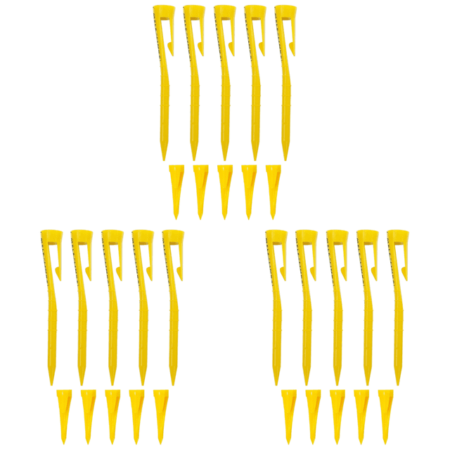 10 Uds. Tees Golf Portátiles Estables Con Clip Gancho () Amarillo