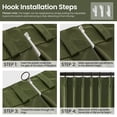 thumbnail image 6 of Jainmy 84 inches Pinch Pleated Velvet Blackout Curtains for Bedroom Living Room,Luxury Room Darkening Thermal Insulated Velvet Curtains,Olive Green,2 Panels,40"×84", 6 of 8
