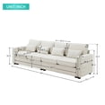 thumbnail image 2 of 4-Seater Linen Upholstered Sofa / Large Seat Depth and Multiple Color Options, 2 of 5
