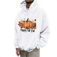 thumbnail image 2 of Lilgiuy Men's Hoodie Letter Printed Pullover Long-sleeved Top Hooded Sweatshirts for Vacation Holiday Travel, 2 of 5