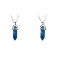 thumbnail image 2 of Encanto de columna hexagonal Sonducket joyería exquisita para mujer colgantes de cristal Azul 2piezas, 2 of 6