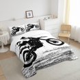 thumbnail image 3 of Erosebridal Teens Dirt Bike Comforter Set Queen Size, Motocross Rider Bedding Sets Adult Men, Motorbike Extreme Sport Bedding Comforters, Motorcycle Grunge Duvet Insert Bedroom Decor, 3 of 5