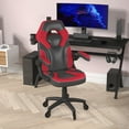 thumbnail image 3 of Flash Furniture X10 Faux Leather High Back Gaming Chair with Arms, 250 lb, Black/Red, 3 of 9