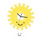 thumbnail image 4 of Reloj de pared de péndulo, decorativo, creativo, con diseño de dibujos animados, silencioso, con forma de sol, ideal para aulas, cocinas, hoteles, com, 4 of 9