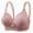 Pink, variant on Women's Wireless Bra Plus Size Breathable Daily Underwear Small Print Bra Pink XS-4XL
