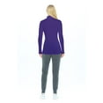 thumbnail image 3 of ACTIVE UNIFORMS Women's Long Sleeve Turtle-Neck T-Shirt Under Scrub (Purple, X-Small), 3 of 5