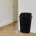 thumbnail image 6 of Teyyvn 13 Gallon Tall Kitchen Swing Lid Garbage Container, Set of 4 Plastic Trash Bin with Swing Top, Black, 6 of 14