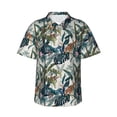 thumbnail image 2 of Goofa Hawaiian Style Hawaiian Shirt for Men, Unisex Summer Beach Casual Short Sleeve Button Down Shirts,Aloha Tropical Floral print shirt-Small, 2 of 9