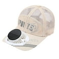 thumbnail image 1 of Sombrero con visera solar y ventilador para hombre y mujer, transpirable, con protección solar Beige, 1 of 9