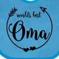 thumbnail image 4 of Inktastic World's Best Oma Girls Baby Bib, 4 of 4