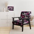 thumbnail image 2 of Designart "Pink Grey Pink White Shells Seashore composition" Pink Animals Upholstered Accent Chair - Modern Arm Chair For Bedroom, 2 of 7