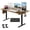 Brown, variant on 48"×24" Black Electric Height Adjustable Desk, Ergonomic Sit Stand Computer Workstation With 3 Custom Height Memory Presets and Child Lock for Home & Office